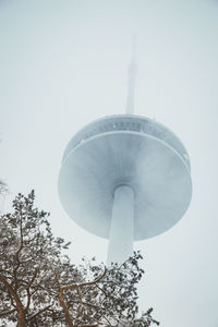 Low angle view of tower against clear sky