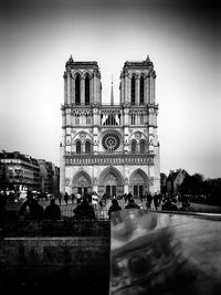 Group of people in front of historical building