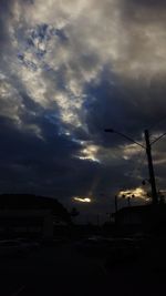 Storm clouds at sunset