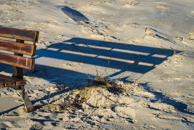 Scenic view of beach during winter