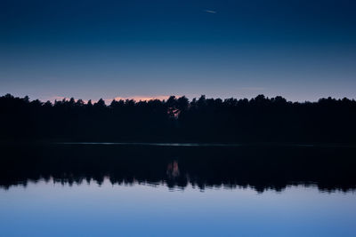 Scenic view of calm lake against sky