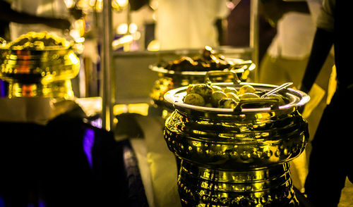 Close-up of illuminated lamp