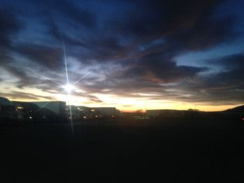 Scenic view of landscape at sunset