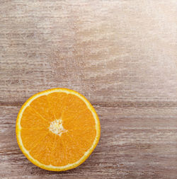 Directly above shot of orange on table