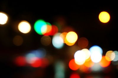 Defocused lights at night