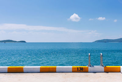 Pier over sea against sky