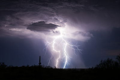 Lightning storm in the arizona desert