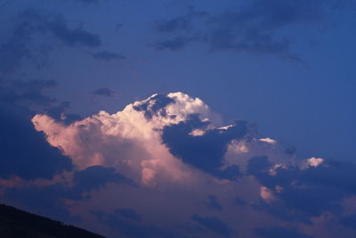 Low angle view of clouds in sky