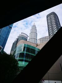 Low angle view of skyscrapers