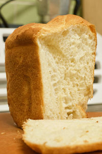 Close-up of bread on table