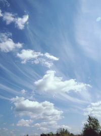 Low angle view of cloudy sky