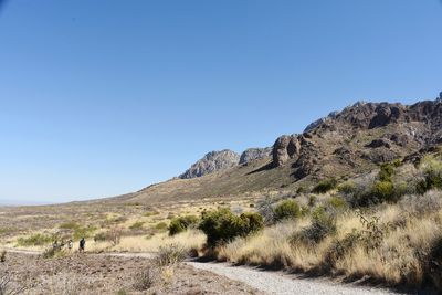 Scenic view of landscape against clear sky