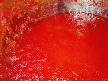 Full frame shot of drink in red water