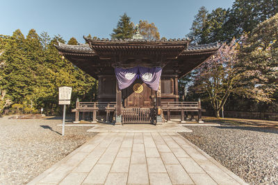 View of temple against clear sky