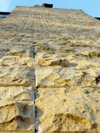 Low angle view of rocks against the sky