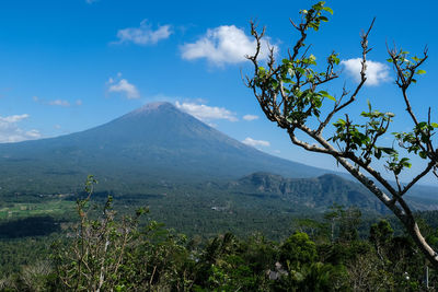 Scenic view of volcano against sky