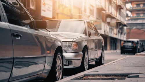 Cars on street