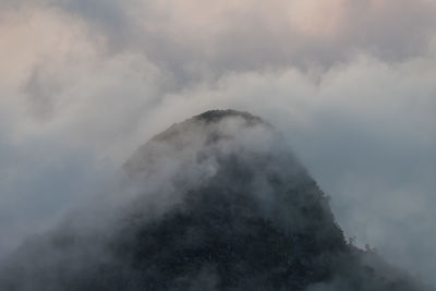 Low angle view of mountain against sky