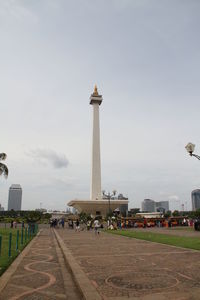 View of monument in city against sky