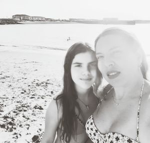 Portrait of a beautiful woman at beach