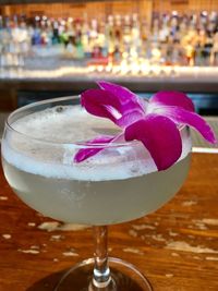 Close-up of drink on table