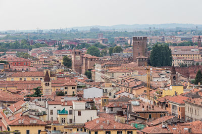 High angle view of townscape