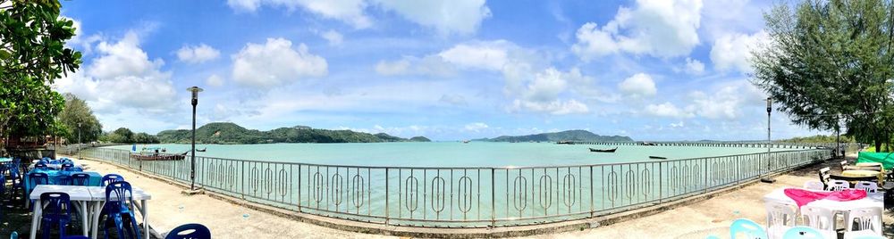 Panoramic view of sea against sky