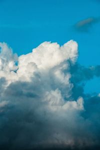 Low angle view of clouds in blue sky