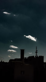 Low angle view of built structure against cloudy sky