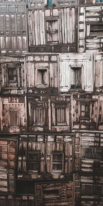 Full frame shot of old books