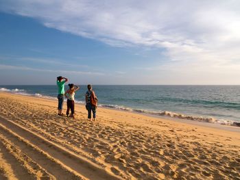 Tourists on beach