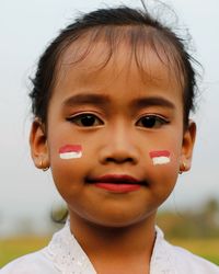 Close-up portrait of cute girl