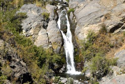 Scenic view of waterfall