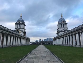 View of historic building against cloudy sky