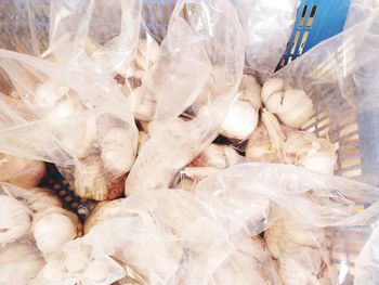 High angle view of vegetables for sale in market