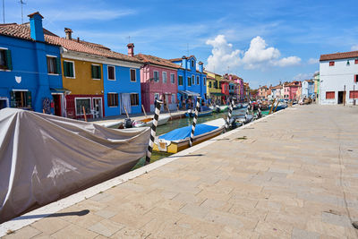 Boats in city