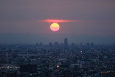 Cityscape at sunset