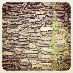 Close-up of stone wall