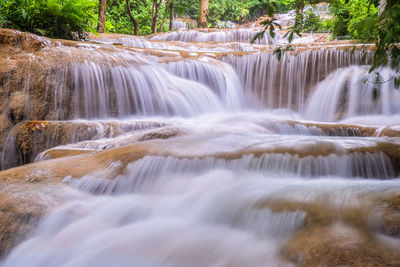 Scenic view of waterfall