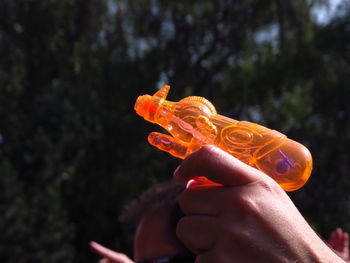 Close-up of squirt gun