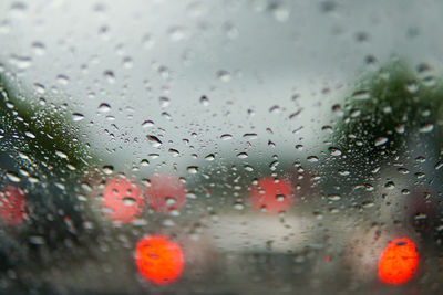 Raindrops on glass window