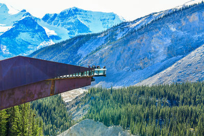 Scenic view of snowcapped mountains