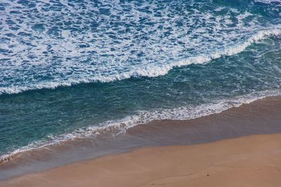 High angle view of sea waves