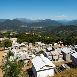 Scenic view of mountains against clear sky