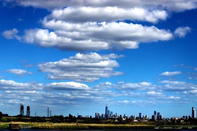 Scenic view of buildings against sky