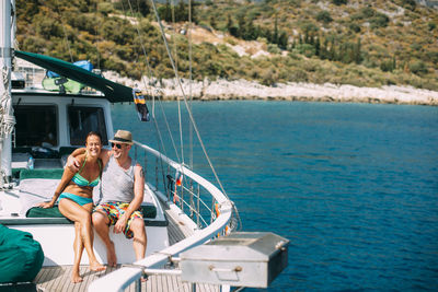 Couple on boat