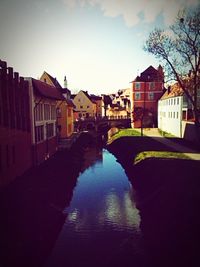 Canal along buildings