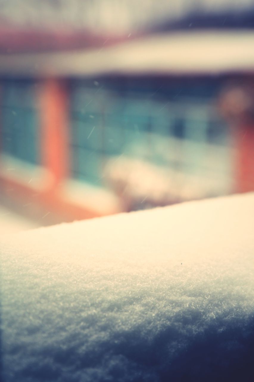 transportation, weather, winter, season, snow, road, cold temperature, selective focus, close-up, street, no people, mode of transport, focus on foreground, surface level, day, indoors, land vehicle, frozen, window