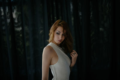 Portrait of young woman