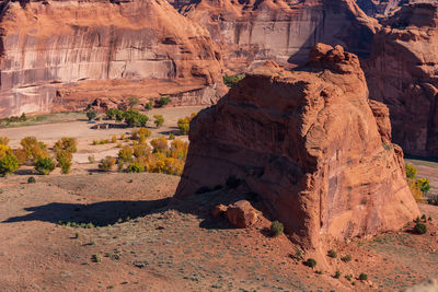 Rock formation on land